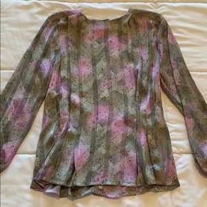 Purple and gray blouse